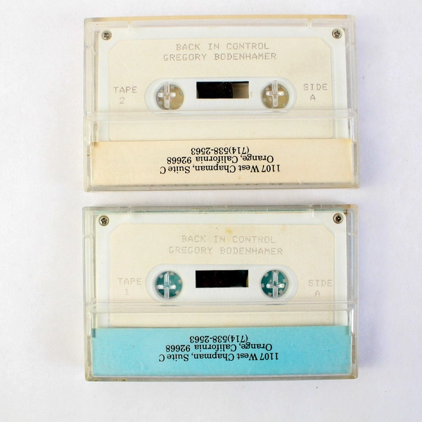 Set of 2 Cassette Tape Gregory Bodenhamer Back In Control Nonfiction Audiobook