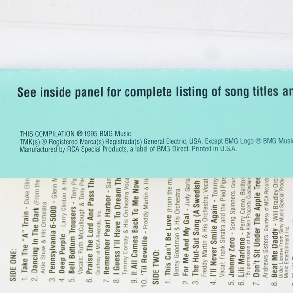 Set of 3 Cassette Tape Glory Years Musical Memories of WWII