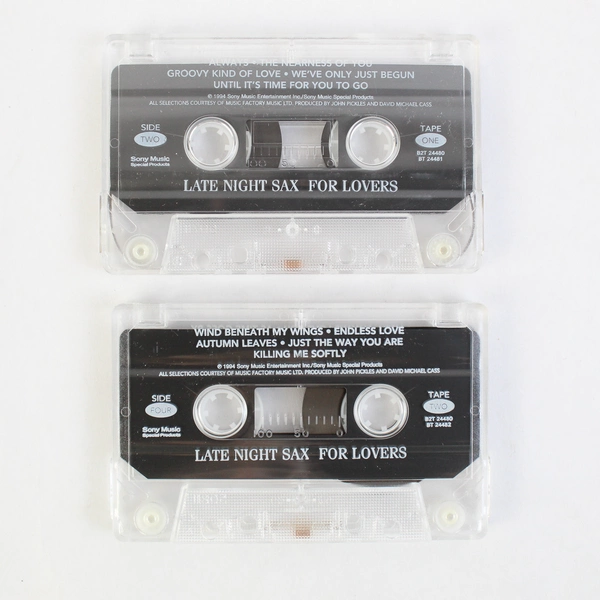 Set of 2 Cassette Tape Late Night Sax for Lovers 
