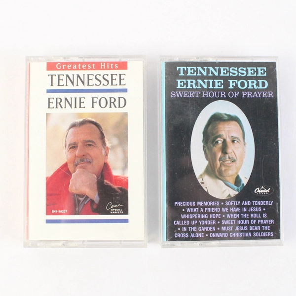Set of 2 Cassette Tape Tennessee Ernie Ford Greatest Hits Sweet Hour of Prayer