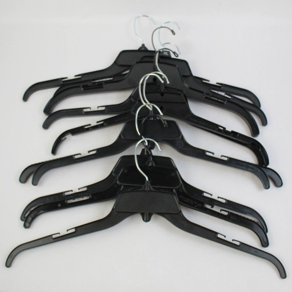 Lot Of 10 Black Plastic Retail Hangers Notched Durable Heavy Duty Various Brands