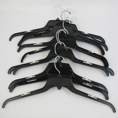 Lot Of 10 Black Plastic Retail Hangers Notched Durable Heavy Duty Various Brands