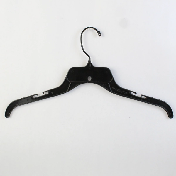 Lot Of 10 Black Plastic Retail Hangers Notched Durable Heavy Duty Various Brands