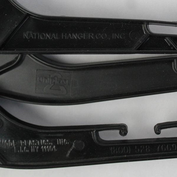 Lot Of 10 Black Plastic Retail Hangers Notched Durable Heavy Duty Various Brands