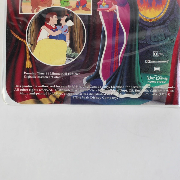 New Sealed Walt Disney's Masterpiece Collection Snow White Clamshell VHS Tape