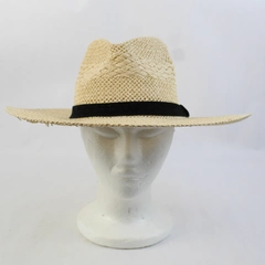 Women’s Woven Paper Sun Hat W Black Velvet Band