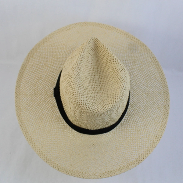 Women’s Woven Paper Sun Hat W Black Velvet Band