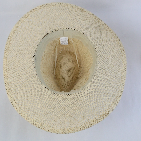 Women’s Woven Paper Sun Hat W Black Velvet Band