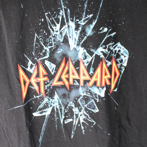 Def Leppard T-Shirt Black XL Cotton English Rock Band Music