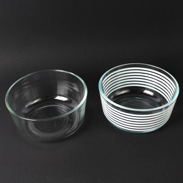 Lot of 2 Pyrex 7201 1 Qt Glass Round Food Storage Bowls Clear 6” No Lids