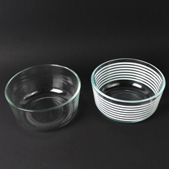 Lot of 2 Pyrex 7201 1 Qt Glass Round Food Storage Bowls Clear 6” No Lids