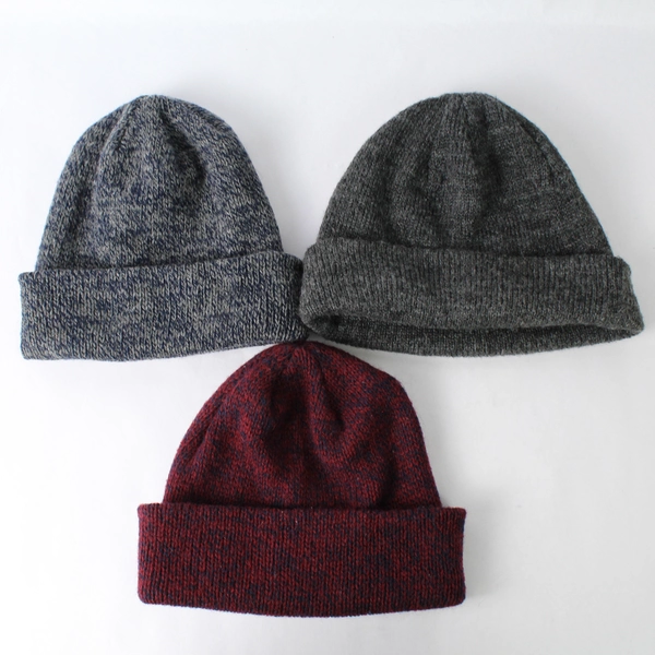 Set of 4 Unisex Beanies Red Gray White Hats One Size