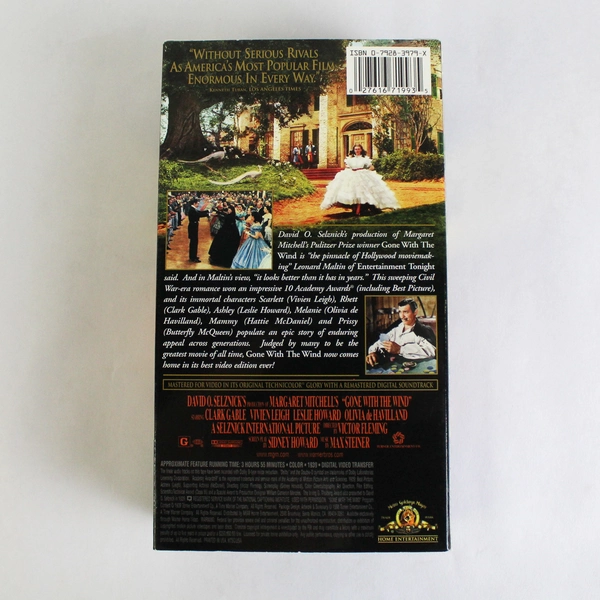 Gone With the Wind VHS 1998 Digitally Re-Mastered 2 Tape Set