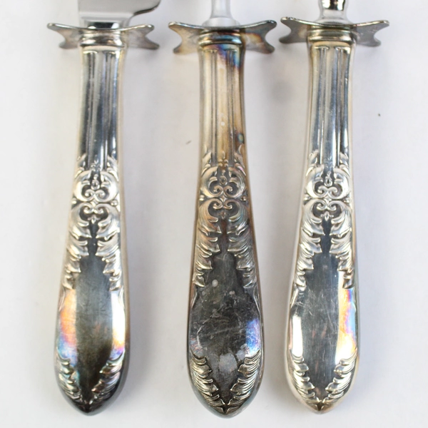 3 Piece National Stainless Carving Set Meat Fork Knife Sharpener