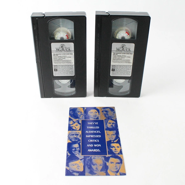2 Tape Set of The Greatest Story Ever Told 1996 MGM VHS Rated G Movie