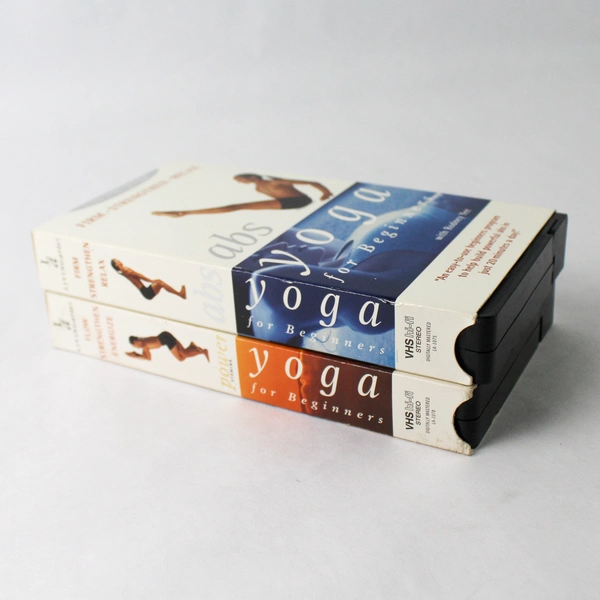Set of 2 VHS Rodney Yee Yoga for Beginners Abs Power Stamina 1998