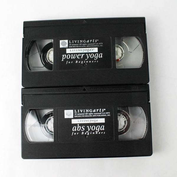 Set of 2 VHS Rodney Yee Yoga for Beginners Abs Power Stamina 1998