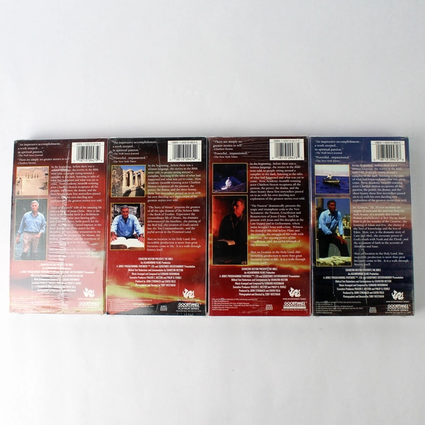 Set of 4 Sealed VHS Charton Heston Presents The Bible GoodTimes Home Video
