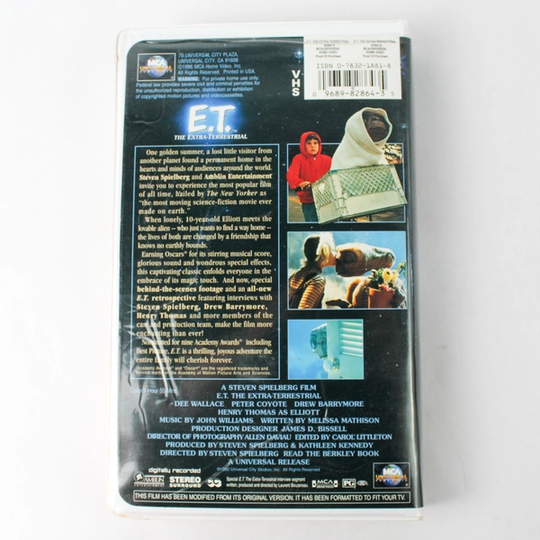 E.T. The Extra-Terrestrial 1996 MCA VHS Clamshell Case