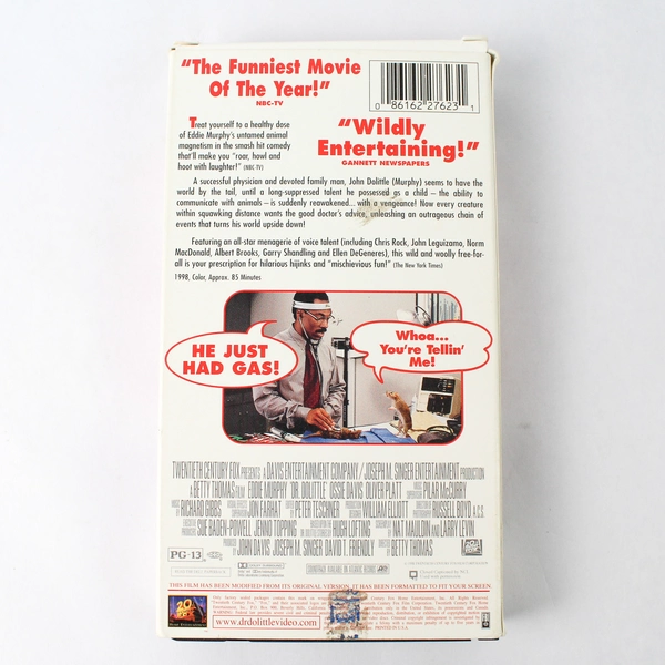 Dr. Dolittle 1998 20th Century VHS Eddie Murphy