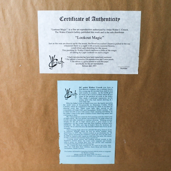 Walter Creech Lookout Magic 1/5 Artist Proof Giclee Print Mat Framed COA 03'