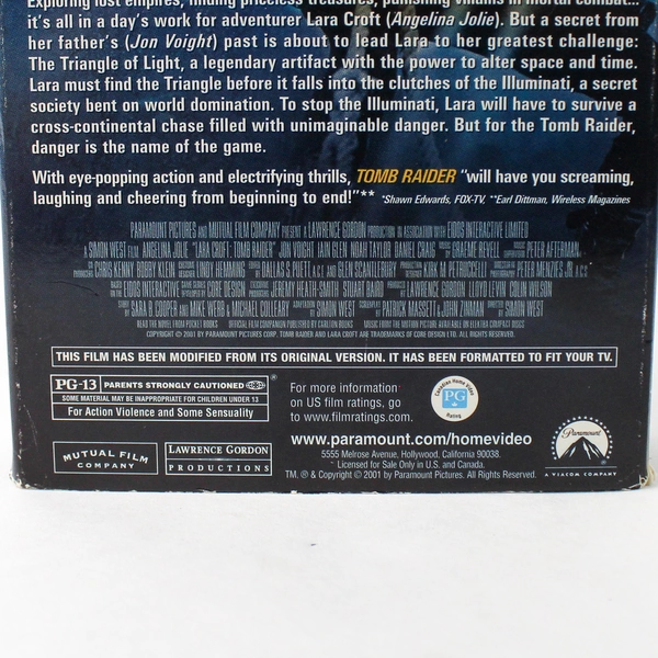 Lara Croft Tomb Raider 2001 Paramount VHS Rated PG-13