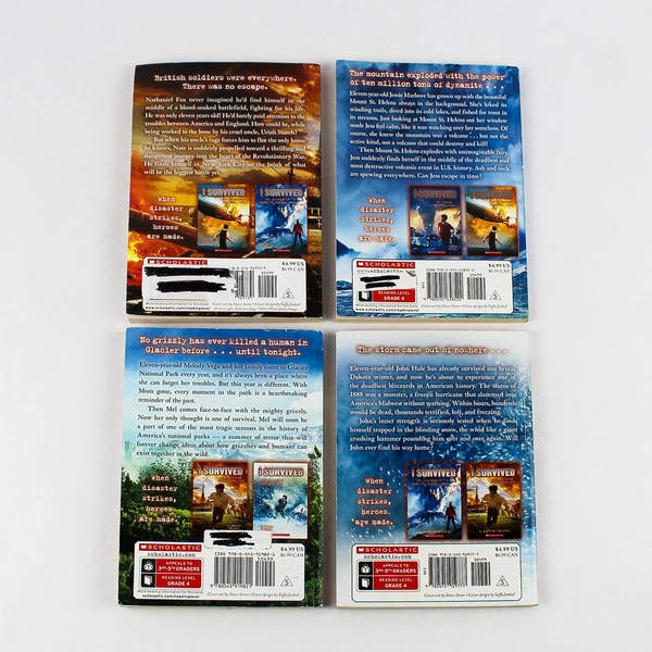 Lot of 4 I Survived Scholastic Books by Lauren Tarshis Paperback