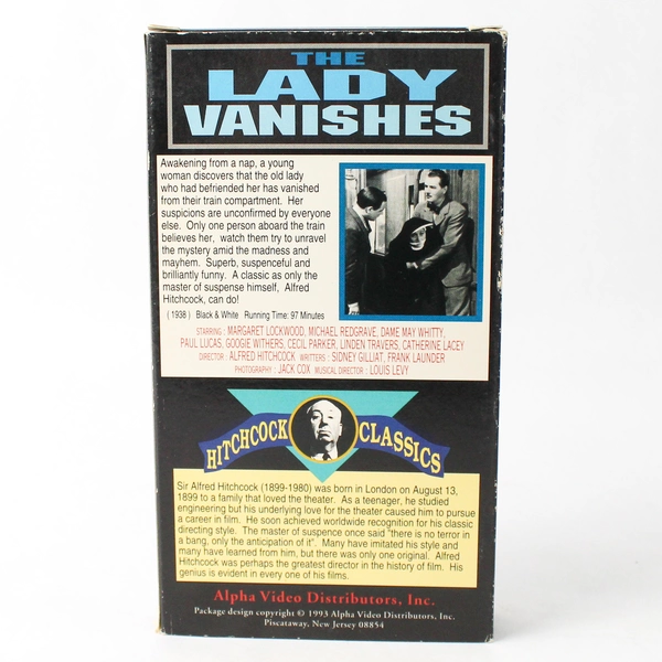 The Lady Vanishes 1993 Alpha Video VHS Alfred Hitchcock