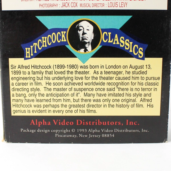 The Lady Vanishes 1993 Alpha Video VHS Alfred Hitchcock