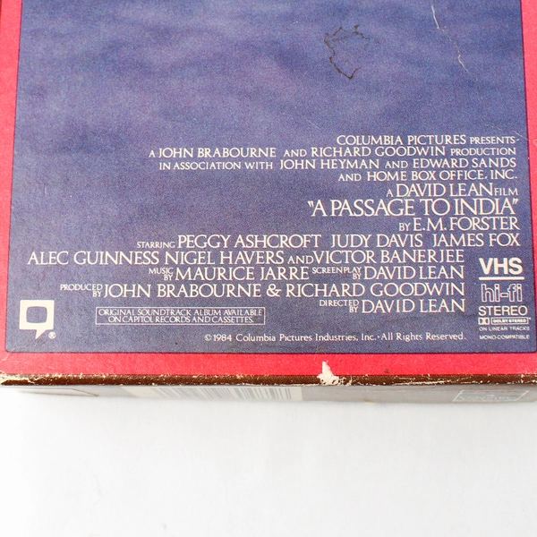 A Passage to India VHS Columbia Pictures 1984 PG Movie