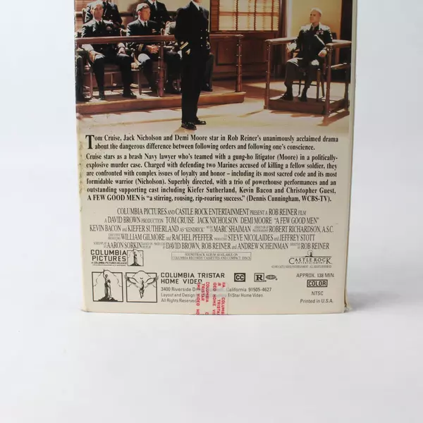 A Few Good Men 1993 Columbia TriStar VHS Rated R