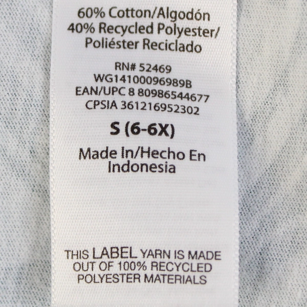 Wonder Nation Blue Wavy Pattern Short Sleeve T-Shirt Girls Small 6/6X