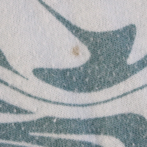 Wonder Nation Blue Wavy Pattern Short Sleeve T-Shirt Girls Small 6/6X