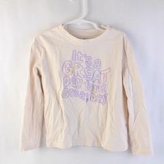 Dip Pink 'It's A Great Day For A Great Day' Long Sleeve T-Shirt Girls XS 4/5