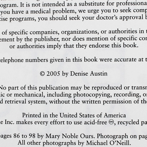 Eat Carbs Lose Weight by Denise Austin 2005 Hardcover Dust Jacket First Edition