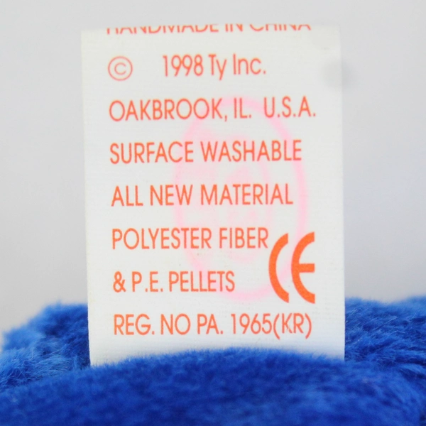 1998 Ty Beanie Baby Blue Clubby Official Club Member With Tags