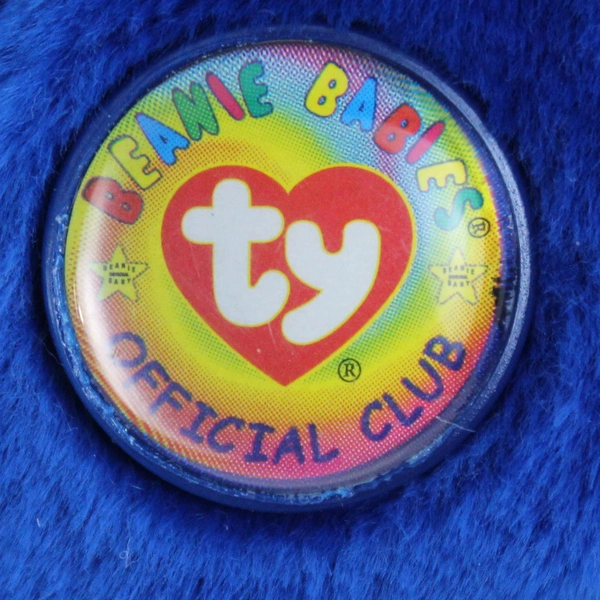 1998 Ty Beanie Baby Blue Clubby Official Club Member With Tags