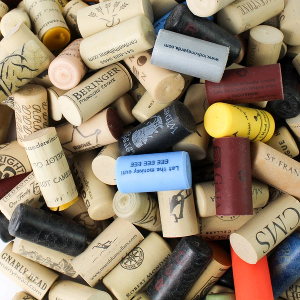 Large Lot of 250 Wine Corks Mixed Brands for Repurposing and Crafting
