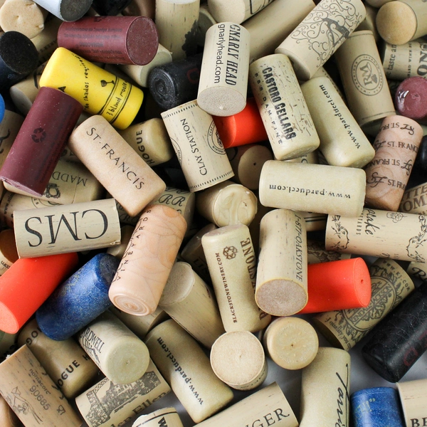 Large Lot of 250 Wine Corks Mixed Brands for Repurposing and Crafting