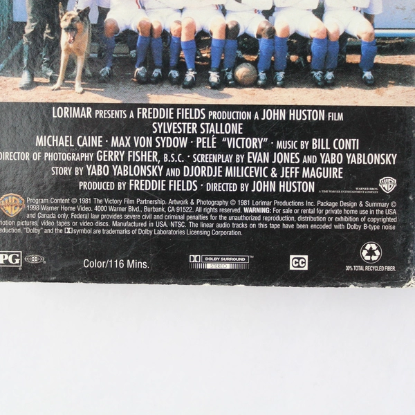 Victory VHS Tape 1981 Sylvester Stallone Michael Caine Pele