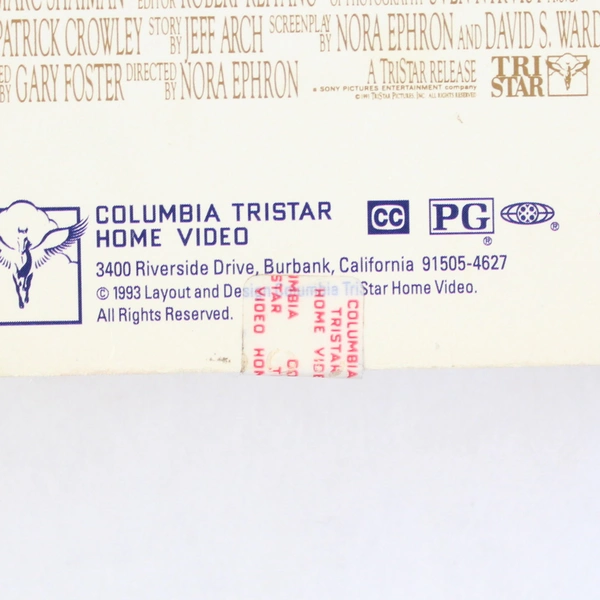 Sleepless in Seattle VHS Tape 1993 Tom Hanks Meg Ryan