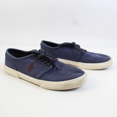 Polo Ralph Lauren Faxon Low Navy Blue Cotton Canvas Sneakers Men's 9.5D