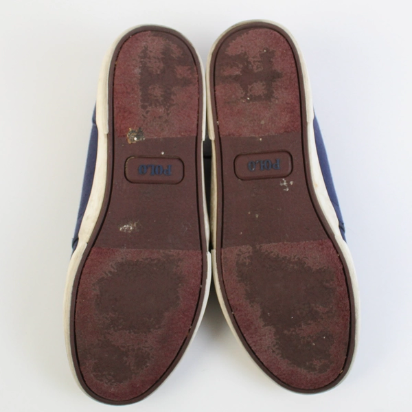 Polo Ralph Lauren Faxon Low Navy Blue Cotton Canvas Sneakers Men's 9.5D