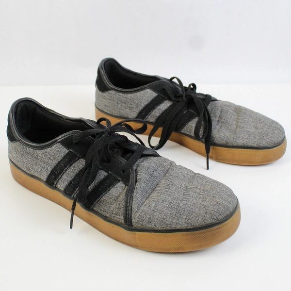 Adidas Neo Label Gray Black and Tan Sneakers Men's US Size 9.5