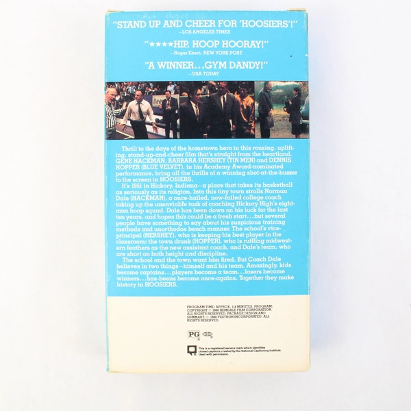 Hoosiers VHS Tape Movie 1988 Edition
