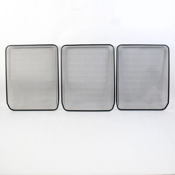 3-Tier Paper Tray Desktop Organizer Black Metal Mesh Files Storage