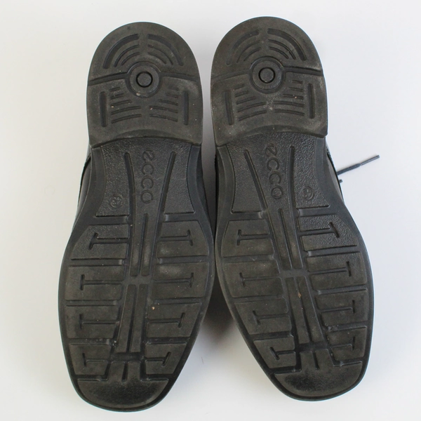 ECCO Black Leather Square Toe Oxfords Men's US Size 9.5