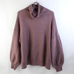 Andrea Jovine Lavender Purple Knit Turtleneck Sweater Women's Size Large