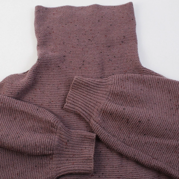 Andrea Jovine Lavender Purple Knit Turtleneck Sweater Women's Size Large