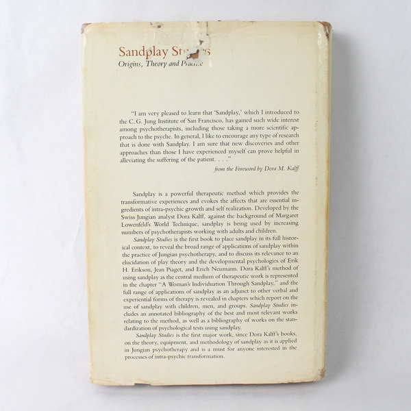 Sandplay Studies: Origins Theory & Practice Signell and Bradway 1981 CG Jung